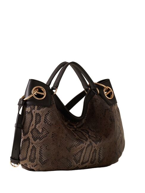 LONDON Python Borsa a mano, con tracolla marrone/ebano - Borse Donna