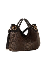 BORBONESE LONDON Python Borsa a mano, con tracolla marrone/ebano - Borse Donna - 2