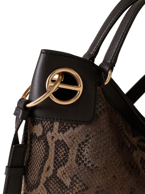 LONDON Python Borsa a mano, con tracolla marrone/ebano - Borse Donna