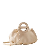 BORBONESE VIS-A-VIS Borsa a mano, con tracolla, in pelle white cotton - Borse Donna - 2