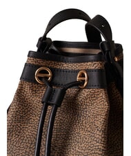 BORBONESE FLIGHT Mini Secchiello a tracolla op naturale/nero - Borse Donna - 4