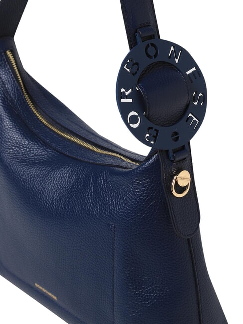 011 Borsa a spalla, in pelle blu prussia - Borse Donna