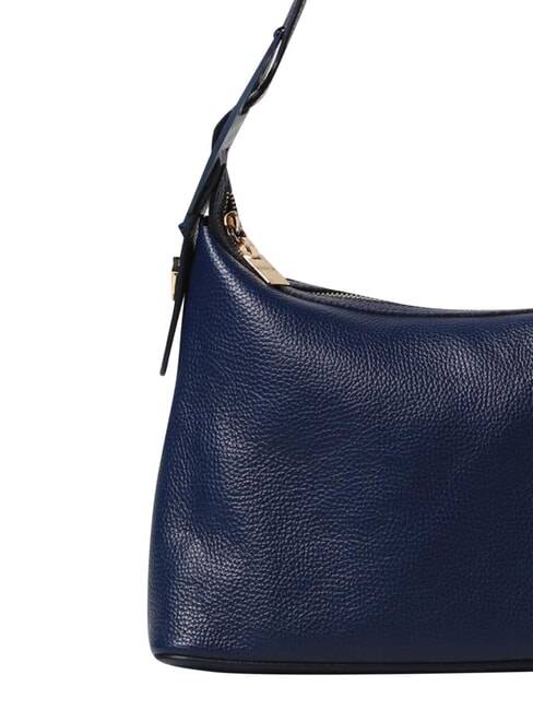 011 Borsa a spalla, in pelle blu prussia - Borse Donna