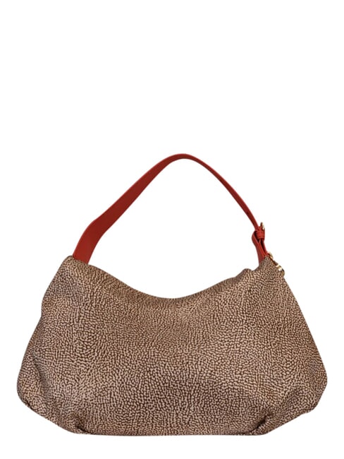 PRIVE Borsa hobo a spalla beige/red papaya - Borse Donna