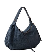 BORBONESE PRIVE Borsa hobo a spalla blu lapis - Borse Donna - 3