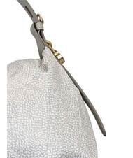 BORBONESE PRIVE Borsa hobo a spalla white cotton - Borse Donna - 3