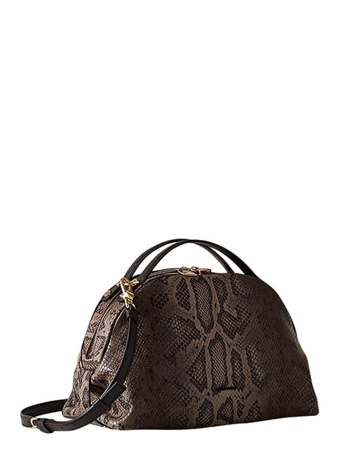 SEXY Borsa a mano, con tracolla, in pelle marrone/ebano - Borse Donna