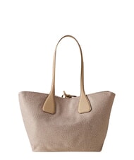 BORBONESE VIS-A-VIS Shopping Bag sabbia - Borse Donna - 2