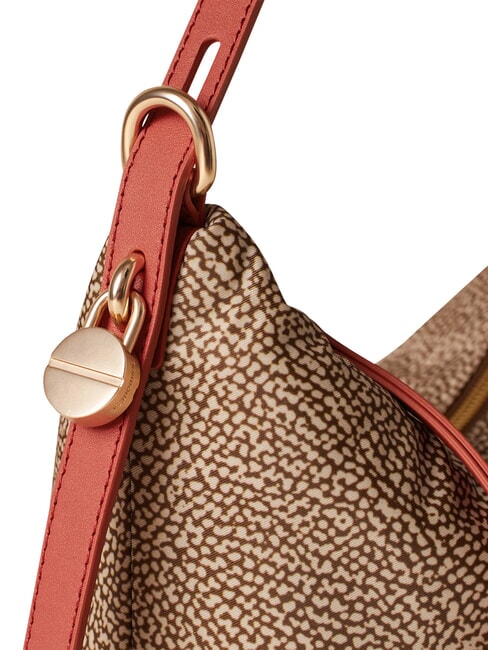 PRIVE Borsa Hobo a spalla beige/red papaya - Borse Donna