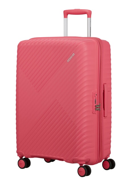 DIABLAST Trolley medio, espandibile, chiusura TSA pink glitch - Trolley Rigidi