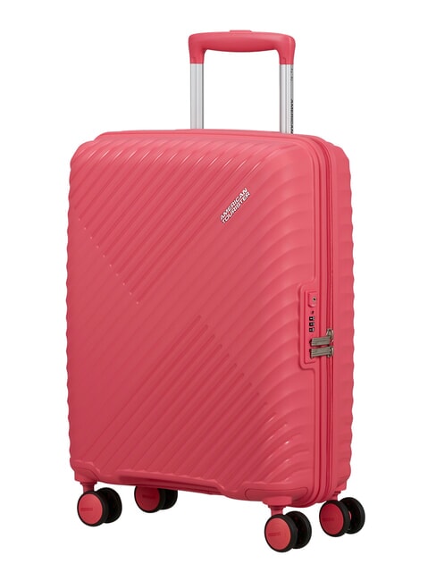 DIABLAST Trolley bagaglio a mano, chiusura TSA pink glitch - Bagagli a mano