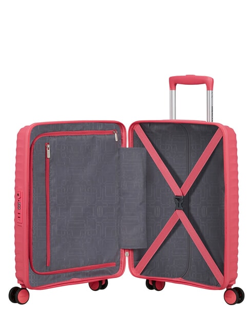 DIABLAST Trolley bagaglio a mano, chiusura TSA pink glitch - Bagagli a mano