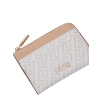 LIUJO CALIWEN Portacard con zip naturale/dk.cipria - Portafogli Donna - 3