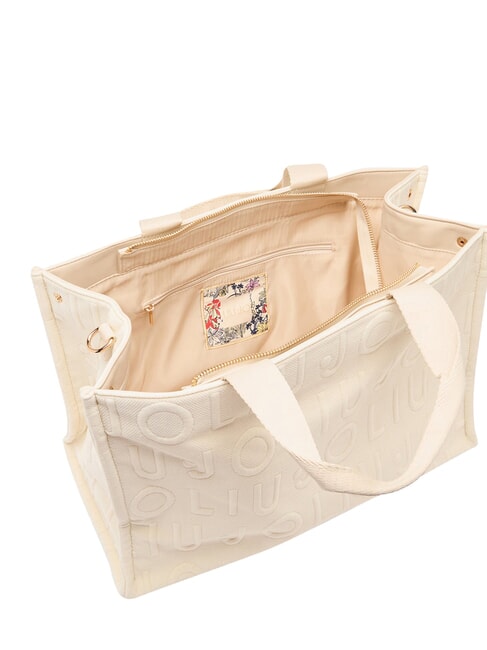 LOGO Borsa a mano, con tracolla white cream - Borse Donna