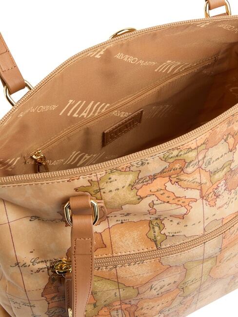 GEO CLASSIC Borsa shopping, doppia portabilit&agrave; NATURALE - Borse Donna