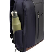 PIQUADRO BRIEF 2 Zaino porta PC in tessuto riciclato blu/cuoio - Zaini da lavoro porta PC - 5