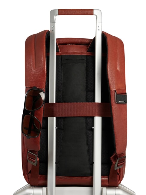 S141 Zaino in pelle, porta PC 14" CUOIO - Zaini da lavoro porta PC