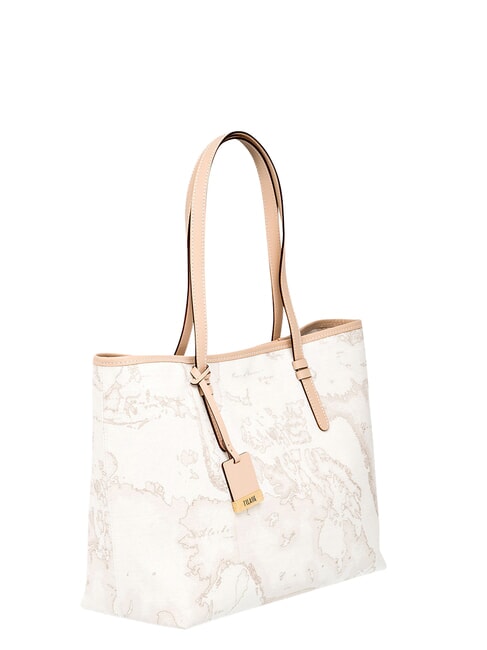 GEO CLASSIC Borsa shopper, misto pelle bianco - Borse Donna