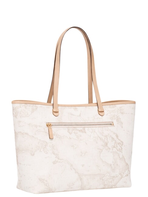 GEO CLASSIC Borsa shopper, misto pelle bianco - Borse Donna