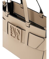 ARMANI EXCHANGE A|X BUCKLE Borsa a mano con tracolla sand - Borse Donna - 7