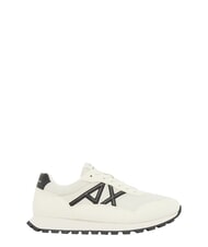 ARMANI EXCHANGE DROP MICROSUEDE Sneakers con logo a contrasto off white+black - Scarpe Uomo - 2