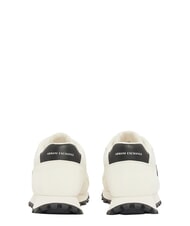 ARMANI EXCHANGE DROP MICROSUEDE Sneakers con logo a contrasto off white+black - Scarpe Uomo - 4