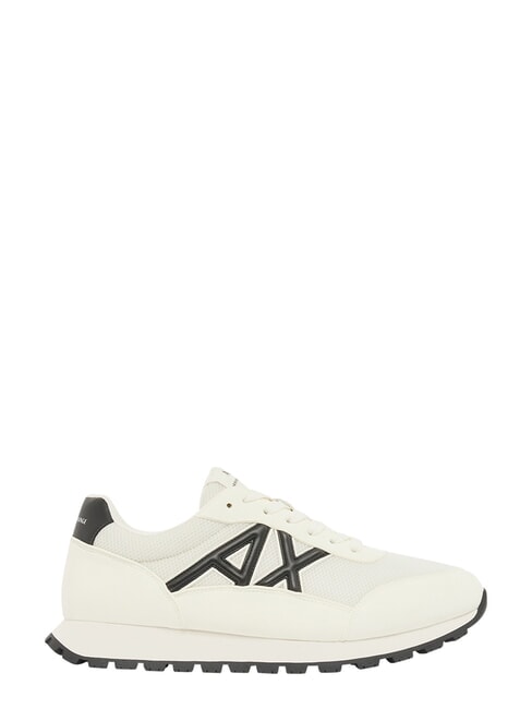DROP MICROSUEDE Sneakers con logo a contrasto off white+black - Scarpe Uomo