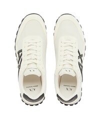 ARMANI EXCHANGE DROP MICROSUEDE Sneakers con logo a contrasto off white+black - Scarpe Uomo - 5