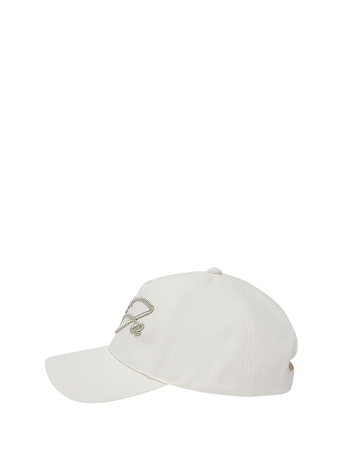 LOGO STRIPED Cappello con visiera white cream - Cappelli