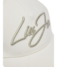 LIUJO LOGO STRIPED Cappello con visiera white cream - Cappelli - 6