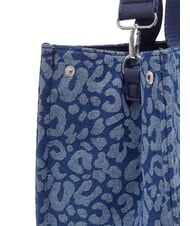 LIUJO LOGO STRASS Borsa a mano, con tracolla den.blue animalier - Borse Donna - 5
