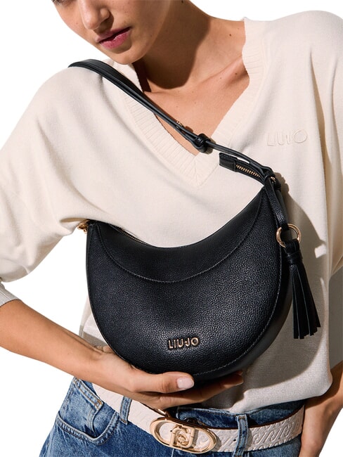 CIRRY Borsa media, a spalla, con charm NERO - Borse Donna