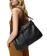 PINKO BELT BAG Borsa grande, in pelle nero-antique gold - Borse Donna - 2