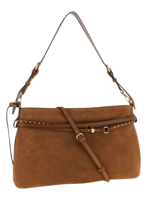 BELT BAG Borsa grande, in pelle marrone - leone-antique gold - Borse Donna