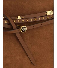 PINKO BELT BAG Borsa grande, in pelle marrone - leone-antique gold - Borse Donna - 3