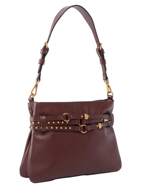 BELT BAG Borsa media, in pelle burgundy wine-antique gold - Borse Donna