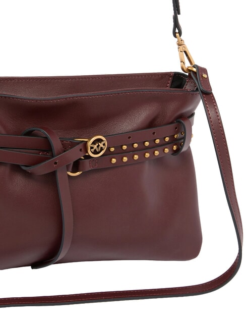 BELT BAG Borsa media, in pelle burgundy wine-antique gold - Borse Donna