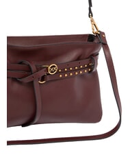 PINKO BELT BAG Borsa media, in pelle burgundy wine-antique gold - Borse Donna - 4