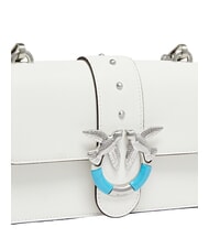 PINKO LOVE ONE MINI Borsa mini, mistopelle bianco nembo-matt. silver - Borse Donna - 3