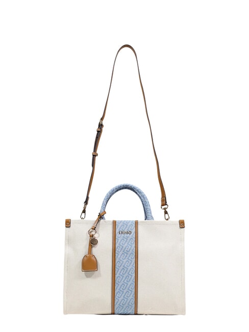 RIDHI Borsa a mano, grande, con tracolla neutro/denim - Borse Donna