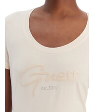 GUESS SCRIPT T-Shirt in cotone cosmic vanilla - T-shirt e Top Donna - 3