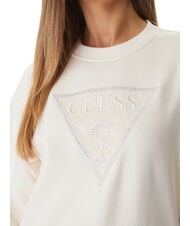 GUESS TRIANGLE LACE Felpa cremwhi - Felpe Donna - 3