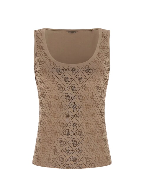 4G ALLOVER Top walnut shell - T-shirt e Top Donna