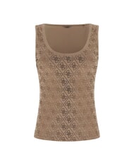 GUESS 4G ALLOVER Top walnut shell - T-shirt e Top Donna - 3