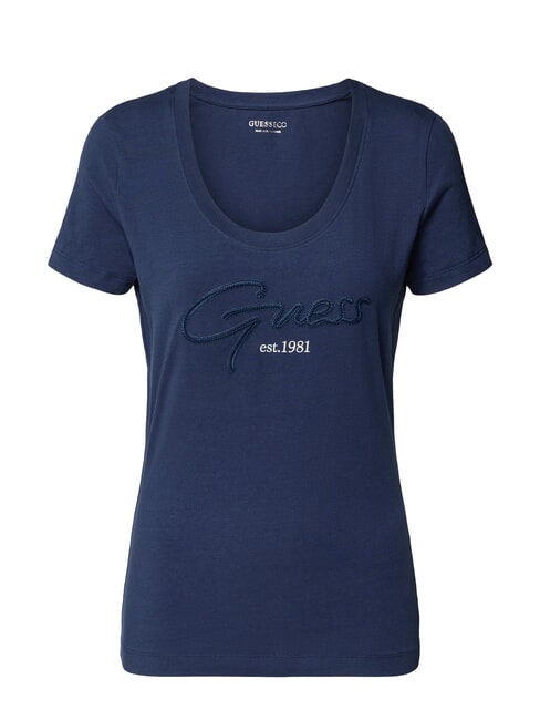 SCRIPT T-Shirt in cotone blackened blue - T-shirt e Top Donna