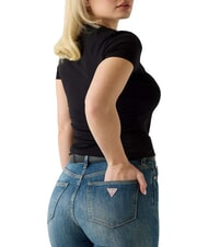 GUESS SCRIPT T-Shirt in cotone jetbla - T-shirt e Top Donna - 2