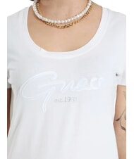 GUESS SCRIPT T-Shirt in cotone purwhite - T-shirt e Top Donna - 3