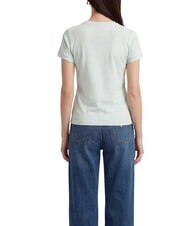 GUESS MINI TRIANGLE T-shirt slim fit misty teal - T-shirt e Top Donna - 2