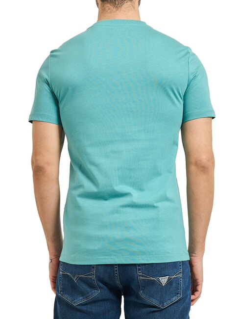 AIDY T-shirt scritta in tinta laguna tide - T-shirt Uomo