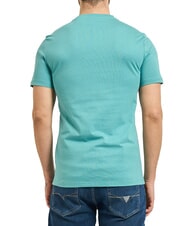 GUESS AIDY T-shirt scritta in tinta laguna tide - T-shirt Uomo - 2